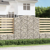 vidaXL Schanskorf gewelfd 200x30x40/60 cm gegalvaniseerd ijzer