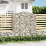 vidaXL Schanskorf gewelfd 200x30x40/60 cm gegalvaniseerd ijzer
