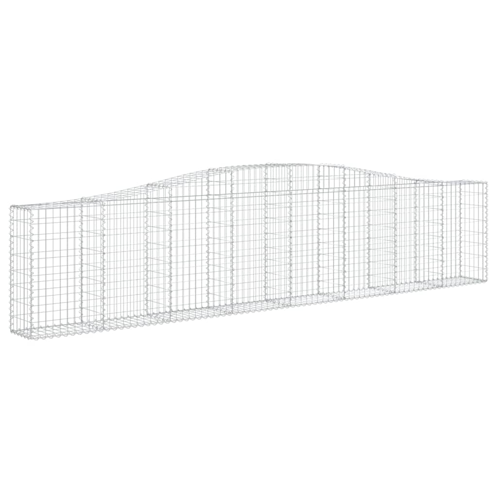 vidaXL Schanskorf gewelfd 200x30x40/60 cm gegalvaniseerd ijzer