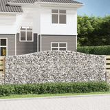vidaXL Schanskorf gewelfd 200x30x40/60 cm gegalvaniseerd ijzer