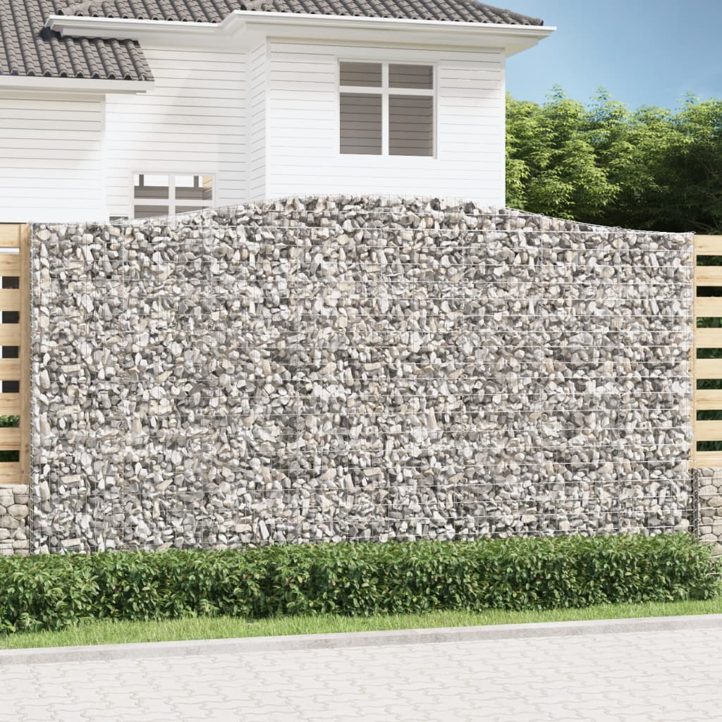 vidaXL Schanskorf gewelfd 200x30x40/60 cm gegalvaniseerd ijzer