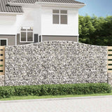 vidaXL Schanskorf gewelfd 200x30x40/60 cm gegalvaniseerd ijzer