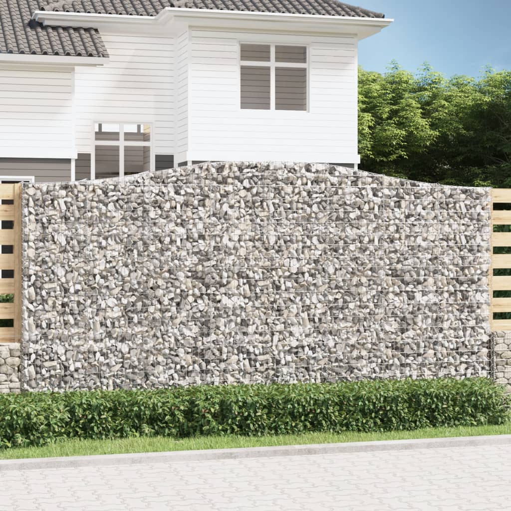 vidaXL Schanskorf gewelfd 200x30x40/60 cm gegalvaniseerd ijzer