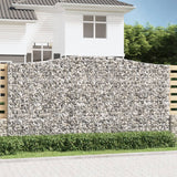 vidaXL Schanskorf gewelfd 200x30x40/60 cm gegalvaniseerd ijzer