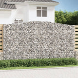 vidaXL Schanskorf gewelfd 200x30x40/60 cm gegalvaniseerd ijzer