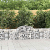 vidaXL Gabion Curved 200x30x40/60 cm Galvanized Iron
