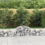vidaXL Gabion Curved 200x30x40/60 cm Galvanized Iron