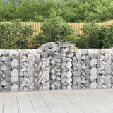 vidaXL Gabion Curved 200x30x40/60 cm Galvanized Iron