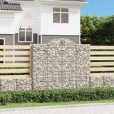 vidaXL Gabion Curved 200x30x40/60 cm Galvanized Iron