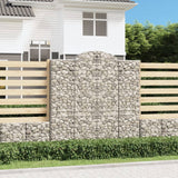 vidaXL Gabion Curved 200x30x40/60 cm Galvanized Iron