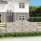 vidaXL Gabion Curved 200x30x40/60 cm Galvanized Iron