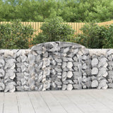 vidaXL Gabion Curved 200x30x40/60 cm Galvanized Iron