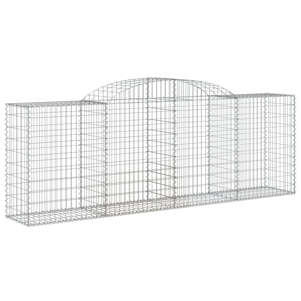 vidaXL Gabion Curved 200x30x40/60 cm Galvanized Iron