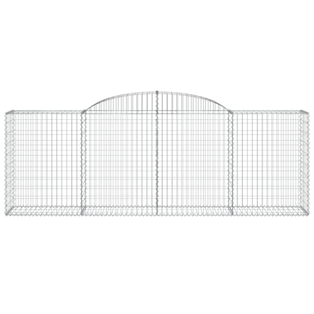 vidaXL Gabion Curved 200x30x40/60 cm Galvanized Iron
