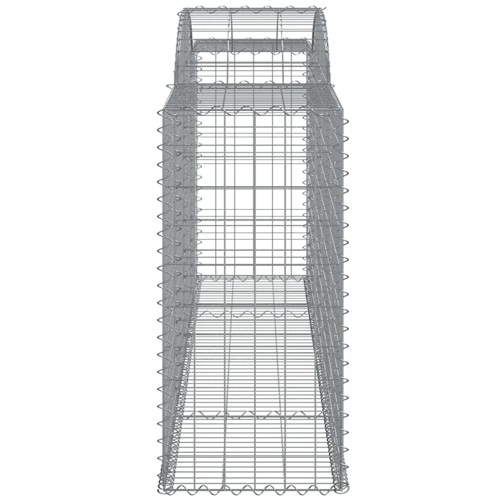 vidaXL Gabion Curved 200x30x40/60 cm Galvanized Iron