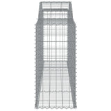 vidaXL Gabion Curved 200x30x40/60 cm Galvanized Iron