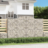 vidaXL Gabion Curved 200x30x40/60 cm Galvanized Iron