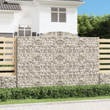 vidaXL Gabion Curved 200x30x40/60 cm Galvanized Iron