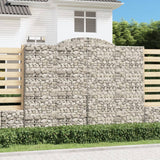 vidaXL Gabion Curved 200x30x40/60 cm Galvanized Iron
