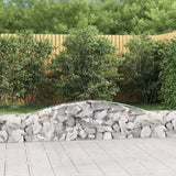 vidaXL Gabion Curved 200x30x40/60 cm Galvanized Iron