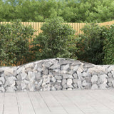 vidaXL Gabion Curved 200x30x40/60 cm Galvanized Iron