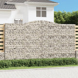 vidaXL Gabion Curved 200x30x40/60 cm Galvanized Iron