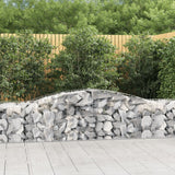 vidaXL Gabion Curved 200x30x40/60 cm Galvanized Iron