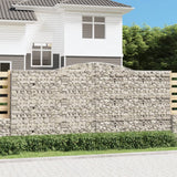 vidaXL Gabion Curved 200x30x40/60 cm Galvanized Iron