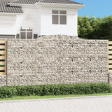 vidaXL Gabion Curved 200x30x40/60 cm Galvanized Iron