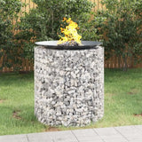 vidaXL Gabion Fire Pit Ø 50 cm Galvanized Iron