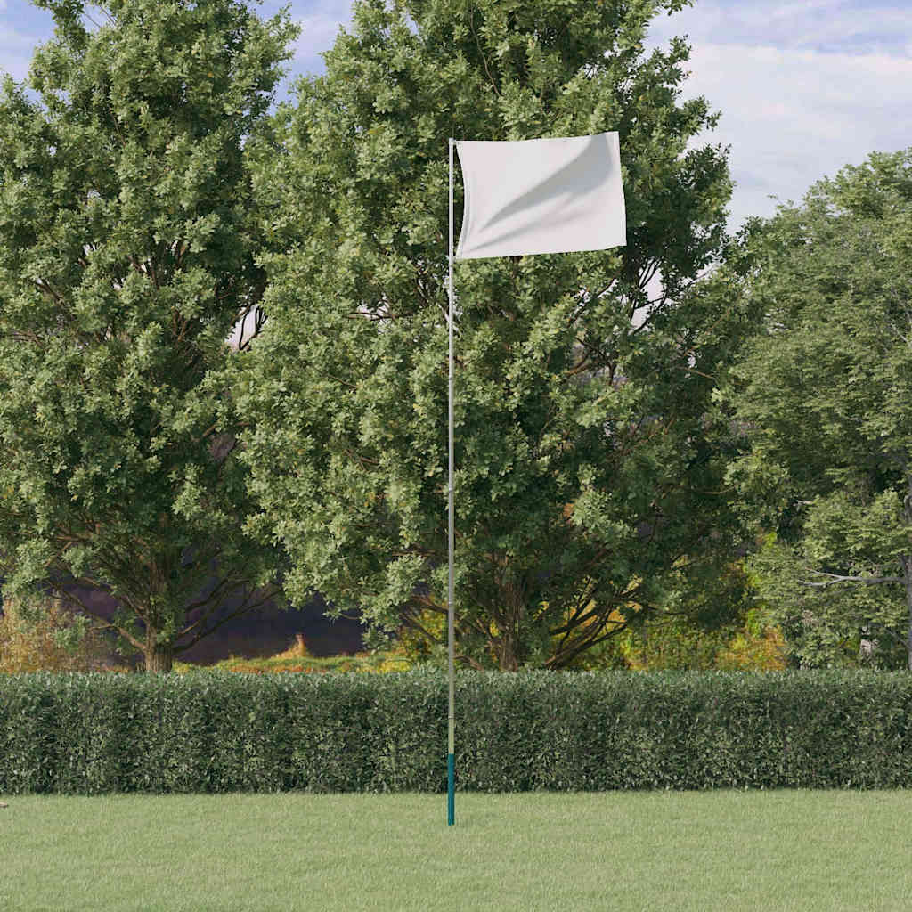 vidaXL Sectional Flagpole 6.08 m Aluminium Silver