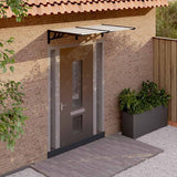 vidaXL Deurluifel 122x90 cm polycarbonaat zwart en transparant