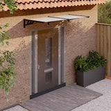 vidaXL Deurluifel 122x90 cm polycarbonaat zwart en transparant