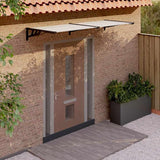 vidaXL Deurluifel 122x90 cm polycarbonaat zwart en transparant
