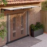 vidaXL Deurluifel 122x90 cm polycarbonaat zwart en transparant