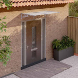 vidaXL Deurluifel 122x90 cm polycarbonaat grijs en transparant
