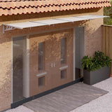 vidaXL Deurluifel 122x90 cm polycarbonaat grijs en transparant