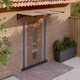 vidaXL Deurluifel 122x90 cm polycarbonaat zwart