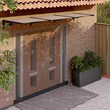 vidaXL Deurluifel 122x90 cm polycarbonaat zwart