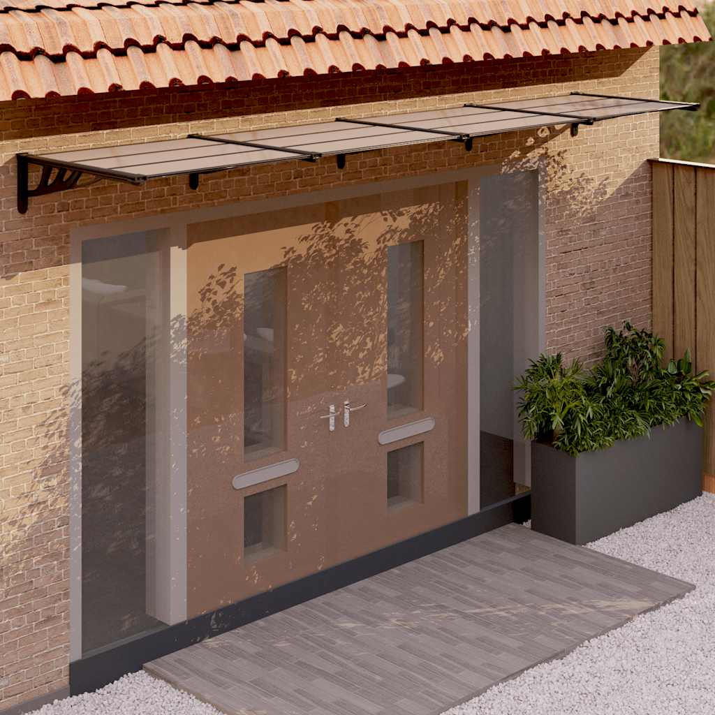 vidaXL Deurluifel 122x90 cm polycarbonaat zwart