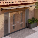 vidaXL Deurluifel 122x90 cm polycarbonaat zwart