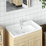vidaXL Rectangular Wash Basin 61x48x23 cm Ceramic White