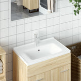 vidaXL Rectangular Wash Basin 61x48x19.5 cm Ceramic White
