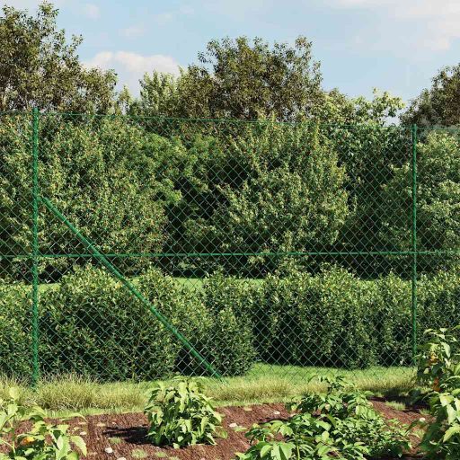 vidaXL Wire Mesh Fence 0.8x10 m Green
