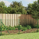 vidaXL Garden Fence with Ground Anchors 0.8x10 m Green