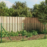 vidaXL Flanged Wire Mesh Fence 0.8x10 m Green