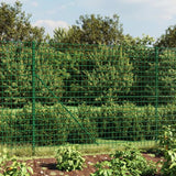 vidaXL Wire Mesh Fence with Ground Anchors 0.8x10 m Green