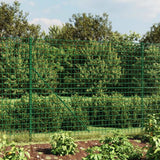 vidaXL Welded Mesh Fence with Flange 0.8x10 m Green