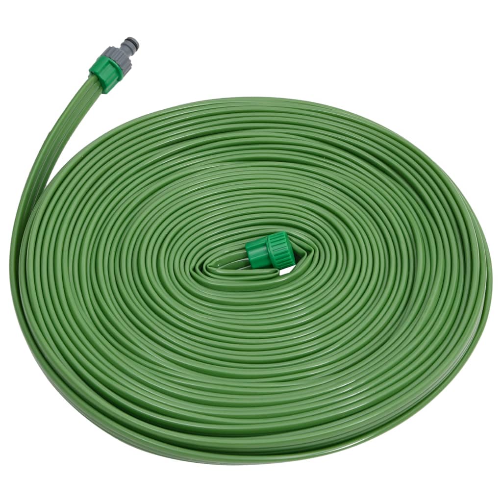 vidaXL Soaker Hose 3-Channel PVC 7.5 m Green