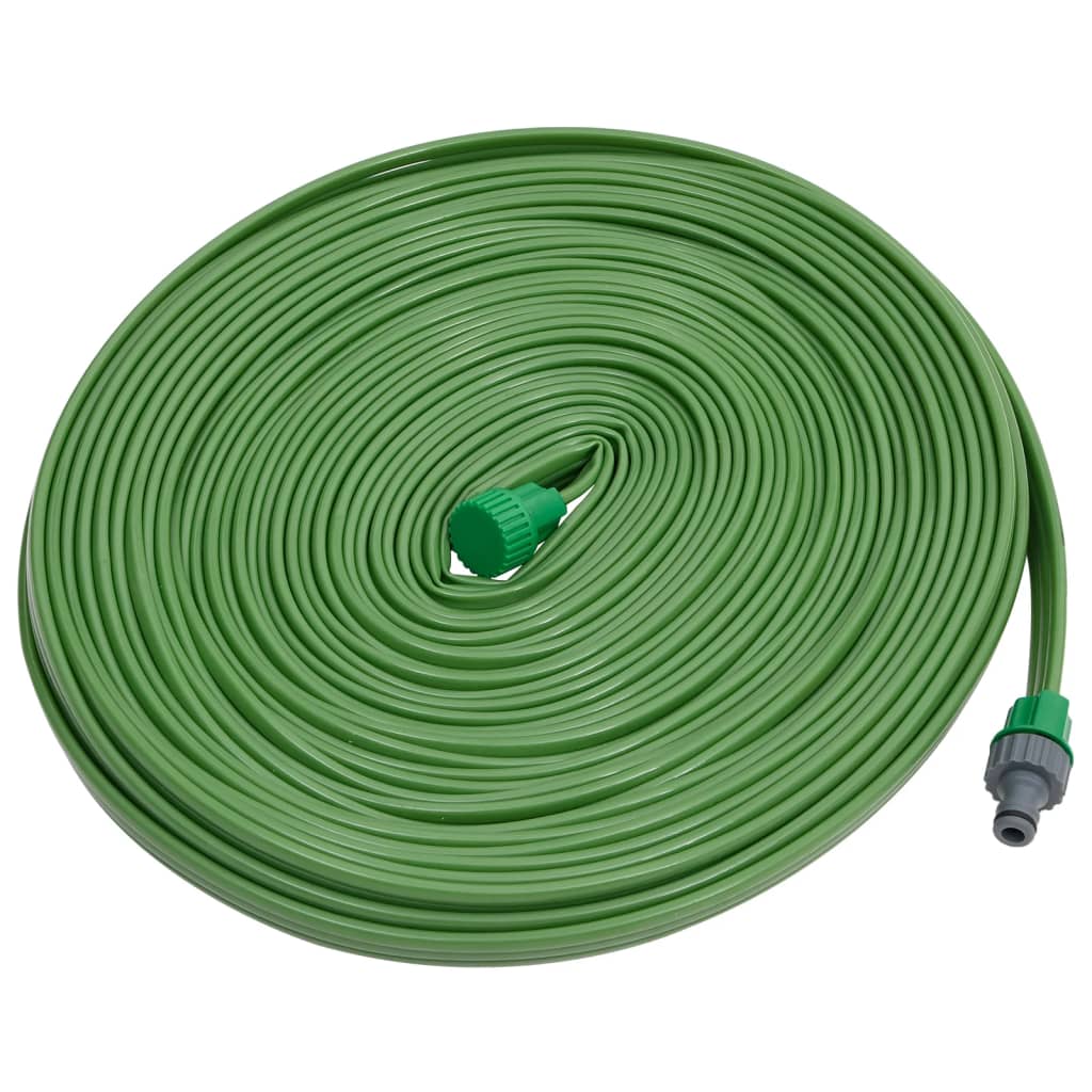 vidaXL Soaker Hose 3-Channel PVC 7.5 m Green